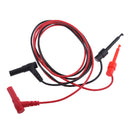 1 Pair Banana Plug to Test Hook Clip Probe Cables Multimeter Wire Leads - Black & Red