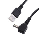 USB to 90 degrees 5.5 mm/2.1 mm 5 Volt DC Barrel Jack Power Cable 3A
