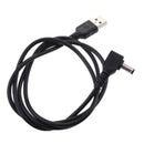 USB to 90 degrees 5.5 mm/2.1 mm 5 Volt DC Barrel Jack Power Cable 3A