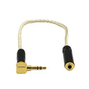 90 degree 3.5mm Male to Female Stereo Audio Cable 20cm