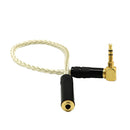 90 degree 3.5mm Male to Female Stereo Audio Cable 20cm