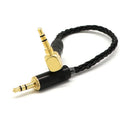 3.5mm Jack 90Â° Male To Male Car Aux Auxiliary Stereo Audio Cable 20cm Black