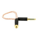 20cm 4.4mm Male To 2.5mm Female Balanced Adpter For Earphone Cables Gold