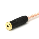 20cm 4.4mm Male To 2.5mm Female Balanced Adpter For Earphone Cables Gold