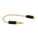 20cm 4.4mm Male To 2.5mm Female Balanced Adpter For Earphone Cables Gold