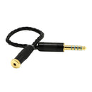 20cm 4.4mm Male To 2.5mm Female Balanced Adpter For Earphone Cables Black