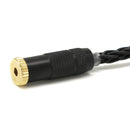 20cm 4.4mm Male To 2.5mm Female Balanced Adpter For Earphone Cables Black