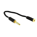 20cm 4.4mm Male To 2.5mm Female Balanced Adpter For Earphone Cables Black