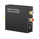 Digital to Analog Converter DAC Digital SPDIF Toslink to Analog Stereo Audio L/R Converter Adapter with Power Supply +Fiber Cable for PS3 HD DVD PS4 Home Cinema Systems AV Amps