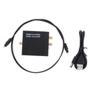 Digital to Analog Converter DAC Digital SPDIF Toslink to Analog Stereo Audio L/R Converter Adapter with Power Supply +Fiber Cable for PS3 HD DVD PS4 Home Cinema Systems AV Amps