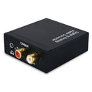Digital to Analog Converter DAC Digital SPDIF Toslink to Analog Stereo Audio L/R Converter Adapter with Power Supply +Fiber Cable for PS3 HD DVD PS4 Home Cinema Systems AV Amps