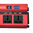 12V To 220V 2000W Car Power Inverter Modified Sine Wave Converter 4 USB Port With LED Display