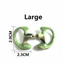 3Pairs (S+M+L) Silicone Replacement Earplug Earmold Earbuds (Left and Right) for Two-Way Radio Air Acoustic Coil Tube Audio Kit Walkie Talkie Earpiece Headset Green