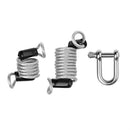Anti Theft Spring Rope Motorbike Brake Lock Stretchable Security 0.6m Silver