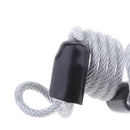 Anti Theft Spring Rope Wire Motorbike Brake Lock Stretchable Security Silver