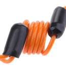 Anti Theft Spring Rope Wire Motorbike Brake Lock Stretchable Security Orange