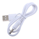 5V DC Power Cord USB to DC 3.5mm x 1.35mm Barrel Jack Adapter Connector Charging Cable Plug White 0.5m