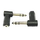 2Pieces 3.5mm Stereo Female to 6.35mm 1/4" Male Right Angle Audio Adapter
