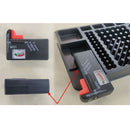 Battery Organizer Storage Case, Includes a Removable Battery Tester, Holds 110 Batteries Various Sizes
