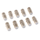 10 Pieces F-Type Coaxial Female to Female Adapters Satellite Coax Connectors