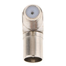 5 Pieces F-Type Coaxial Female to RF TV Aerial Male Angled Adapter Satellite Coax Connector