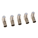 5 Pieces F-Type Coaxial Female to RF TV Aerial Male Angled Adapter Satellite Coax Connector