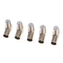 5 Pieces F-Type Coaxial Female to RF TV Aerial Male Angled Adapter Satellite Coax Connector