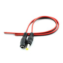 5 Pairs DC Power Pigtail Cable, 2.1 x 5.5mm Male & Female Connectors for CCTV Security Camera and Lighting Power Adapter