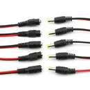 5 Pairs DC Power Pigtail Cable, 2.1 x 5.5mm Male & Female Connectors for CCTV Security Camera and Lighting Power Adapter