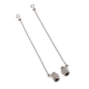 2Pcs SMA Connector RP.SMA Straight Protective Dustproof Cap Cover + Chain