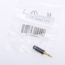 Black 2.5mm Stereo Straight Male Plug Gold Plated Solder Connector (1PCS)