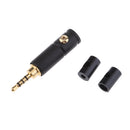 High Quality Gold Plated 2.5mm 4 Pole TRRS Stereo Replacement Headphone Jack Plug Soldering DIY Audio Cable Connector
