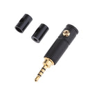High Quality Gold Plated 2.5mm 4 Pole TRRS Stereo Replacement Headphone Jack Plug Soldering DIY Audio Cable Connector