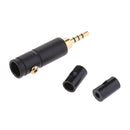 High Quality Gold Plated 2.5mm 4 Pole TRRS Stereo Replacement Headphone Jack Plug Soldering DIY Audio Cable Connector