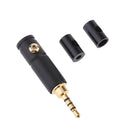 High Quality Gold Plated 2.5mm 4 Pole TRRS Stereo Replacement Headphone Jack Plug Soldering DIY Audio Cable Connector