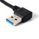 4 Pieces USB 3.0 A Left/Right/UP/Down Angle 90 Degree Male To Female Adapter Cable