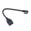4 Pieces USB 3.0 A Left/Right/UP/Down Angle 90 Degree Male To Female Adapter Cable