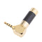 3pcs Stereo Audio Adapter Plug 2.5mm Male Connector 4 Pole Right Angle