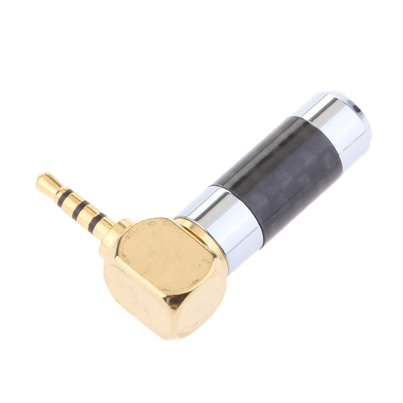3pcs Stereo Audio Adapter Plug 2.5mm Male Connector 4 Pole Right Angle
