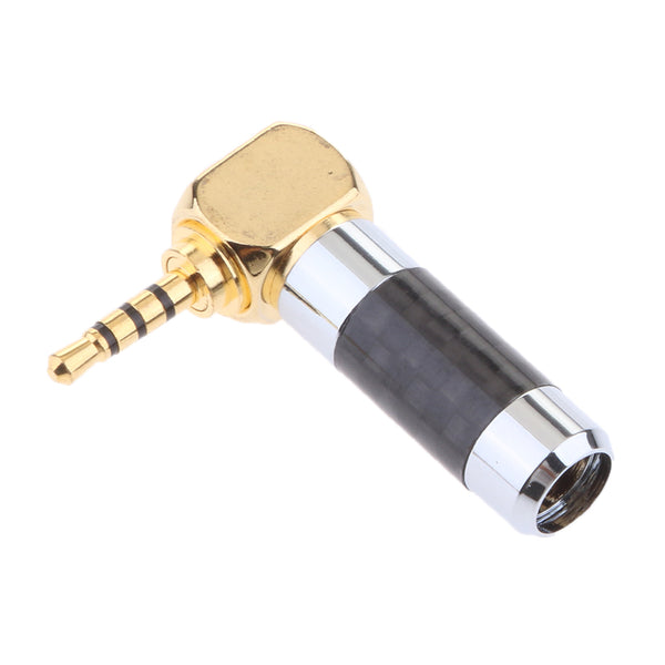 3pcs Stereo Audio Adapter Plug 2.5mm Male Connector 4 Pole Right Angle