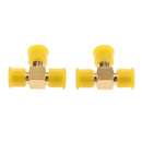 2Pieces SMA 3 Way Female Adapter Triple RF Coax Coaxial Connectors