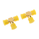 2Pieces SMA 3 Way Female Adapter Triple RF Coax Coaxial Connectors