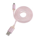 1M Light Up Micro USB Data Sync Charger Cable For Android Samsung Rose Gold
