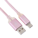 1M Light Up USB To USB C Data Sync Charger Cable For Phone Tablet Rose Gold