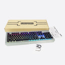 Wired Backlghit Mechanical RGB LED 104 Keys Gaming Keyboard Switches Real RGB