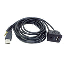 3.5mm USB Port AUX Audio Socket Car Auto Dashboard Mount Extension Cable