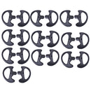 10Pairs Silicone Replacement Earplug Earmold Earbuds (Left and Right) for Two-Way Radio Air Acoustic Coil Tube Walkie Talkie Earpiece Headset M Black