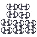 10Pairs Silicone Replacement Earplug Earmold Earbuds (Left and Right) for Two-Way Radio Air Acoustic Coil Tube Walkie Talkie Earpiece Headset M Black