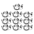10 Pieces 2.5MM 1 Pin G Shape Clip-Ear Ear Hook Earpiece Headset PTT and Mic Compatible for Motorola Talkabout 2 Two Way Radio