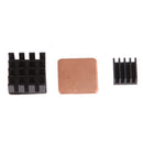 3Pack Heat Sink Aluminum +Copper Cooling HeatSink Radiator For Raspberry Pi